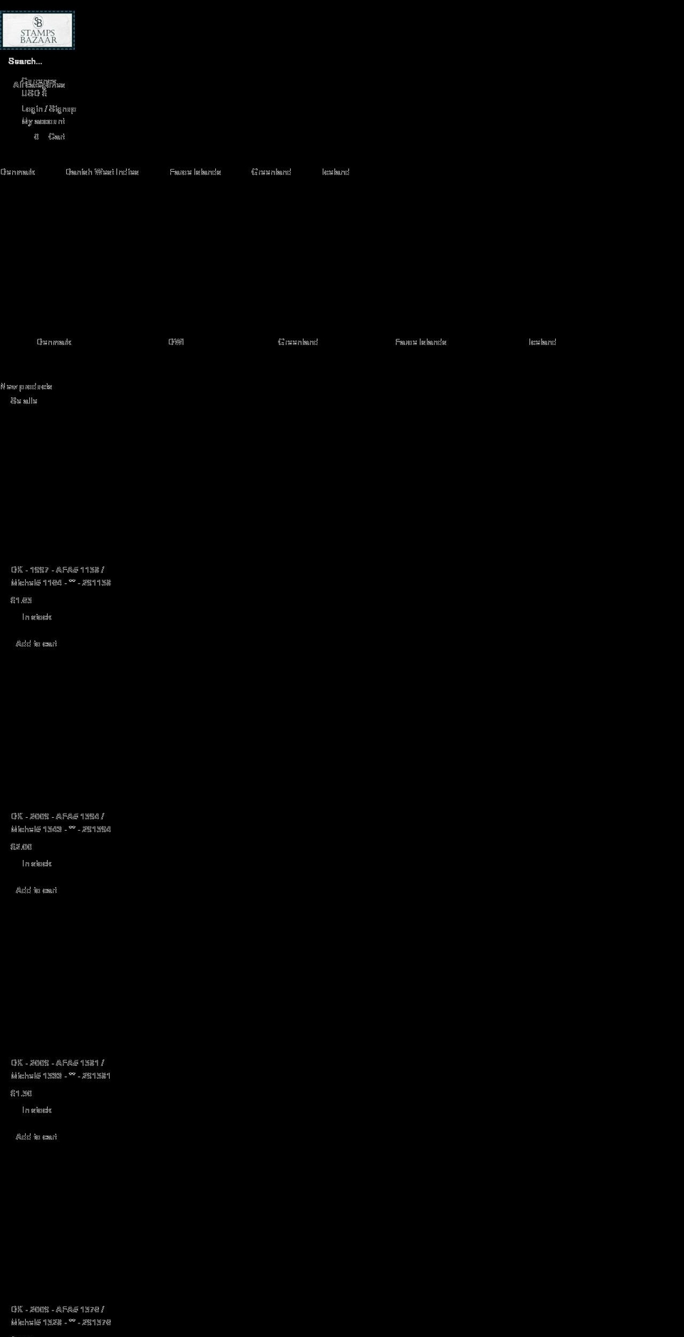 stampsbazaar.com shopify website screenshot