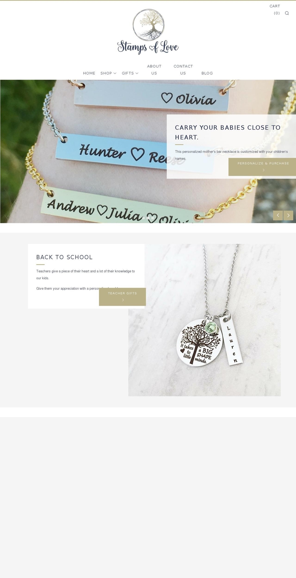 stampsoflove.com shopify website screenshot