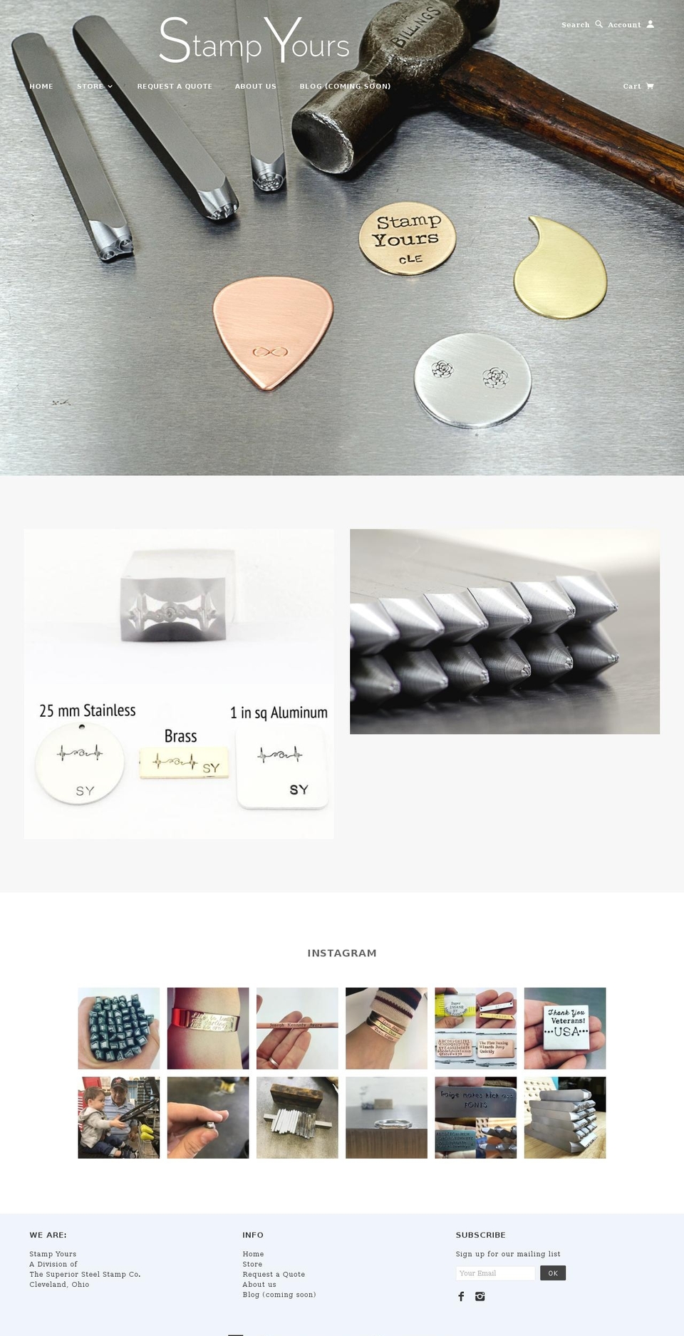 stampyours.com shopify website screenshot