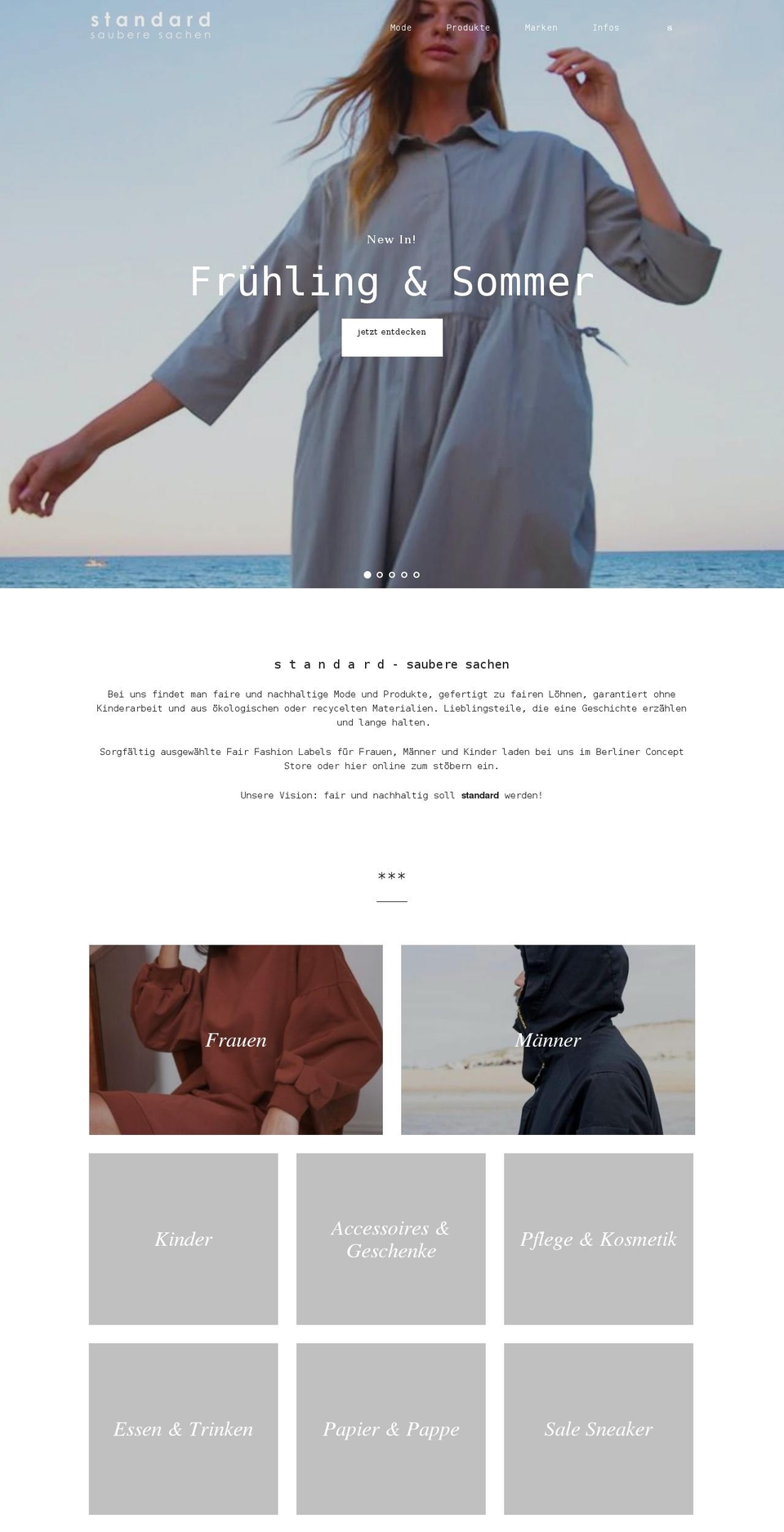 standard-saubere-sachen.de shopify website screenshot