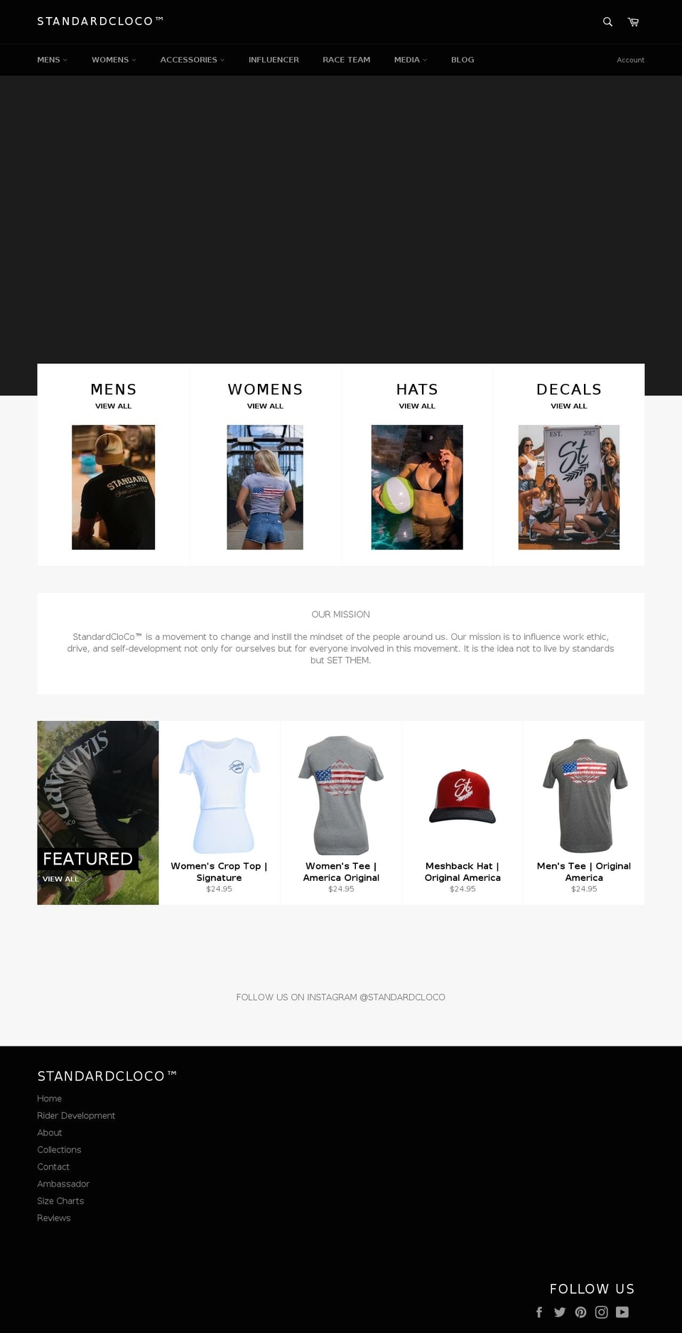 standardclothingco.com shopify website screenshot