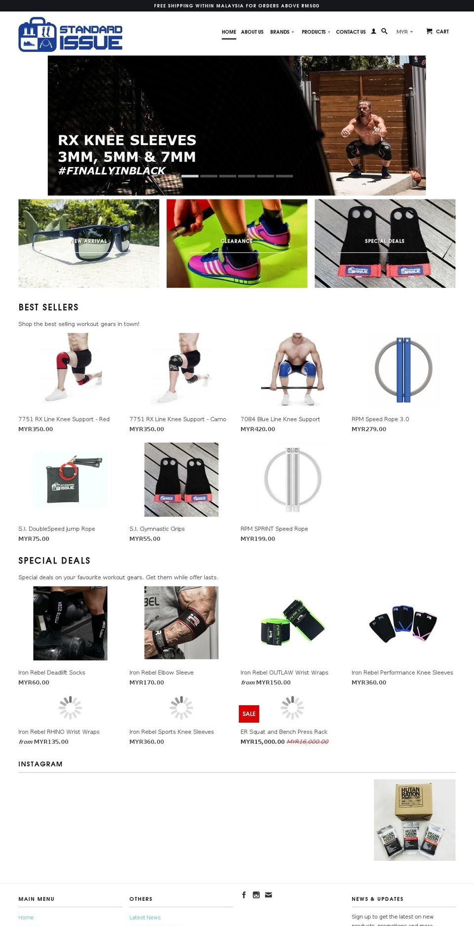 standardissuegears.com shopify website screenshot