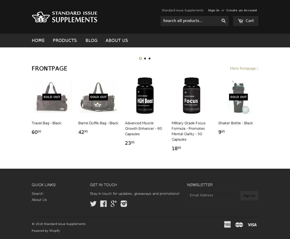standardissuesupply.com — Shopify storefront screenshot