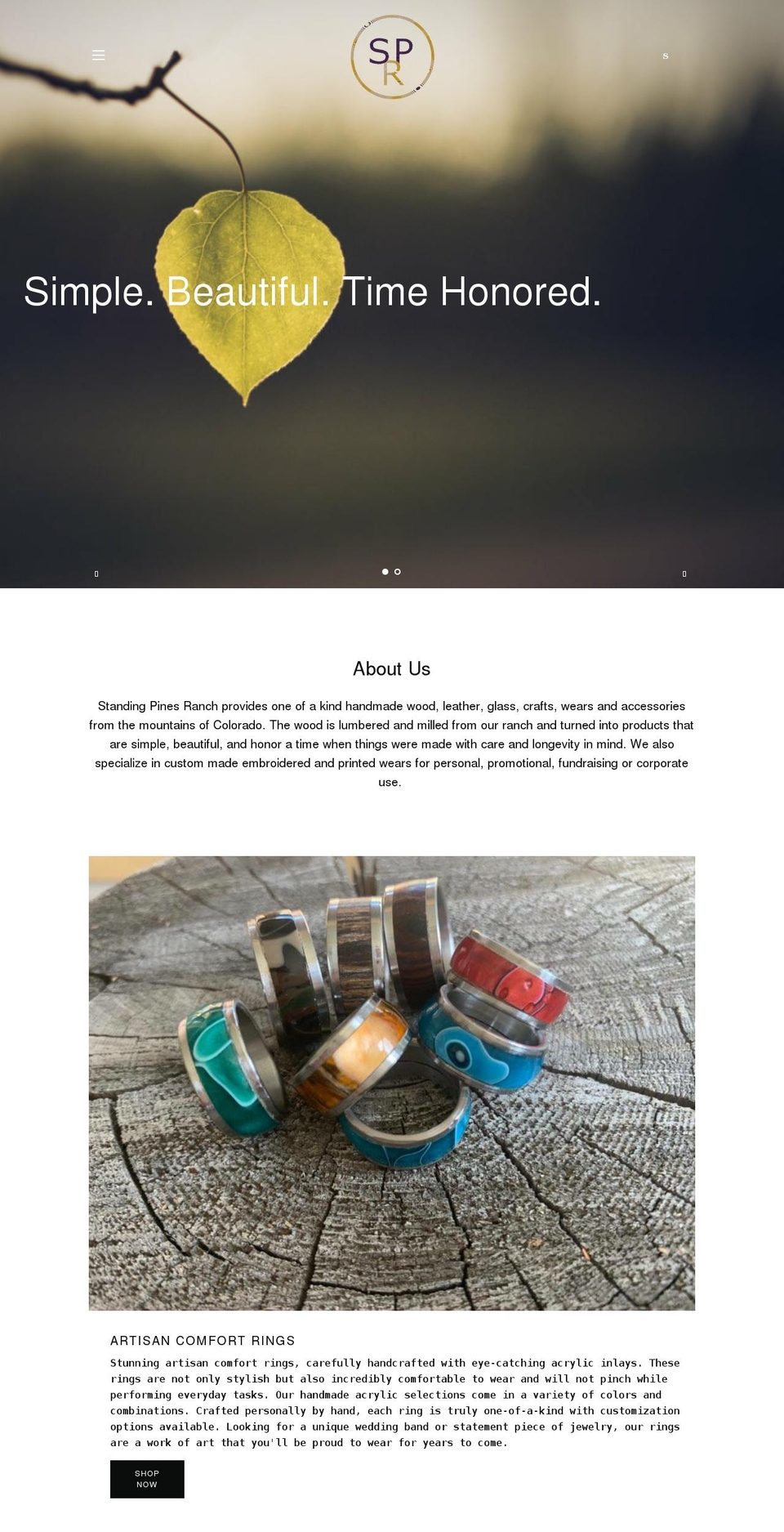 standingpinesranch.com shopify website screenshot