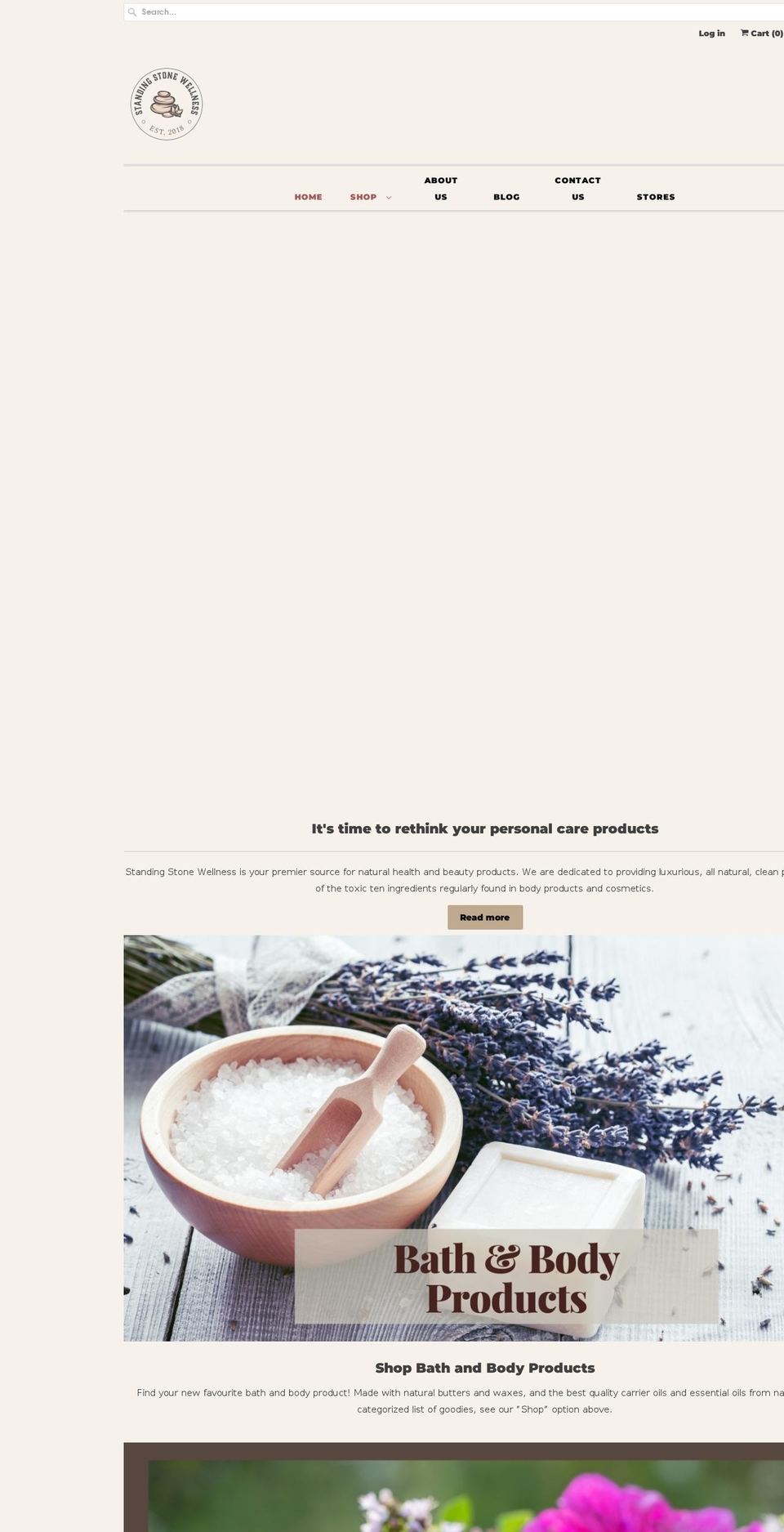 standingstonewellness.com shopify website screenshot