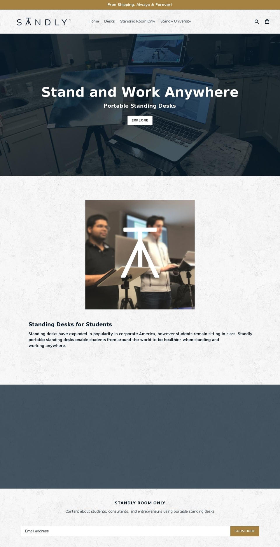 standly.com — Shopify storefront screenshot