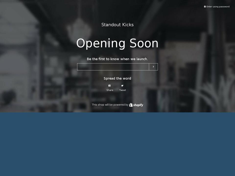 standoutkicks.com — Shopify storefront screenshot