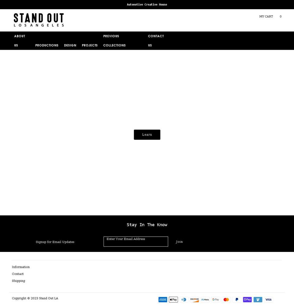 2021 Shopify theme site example standoutla.com