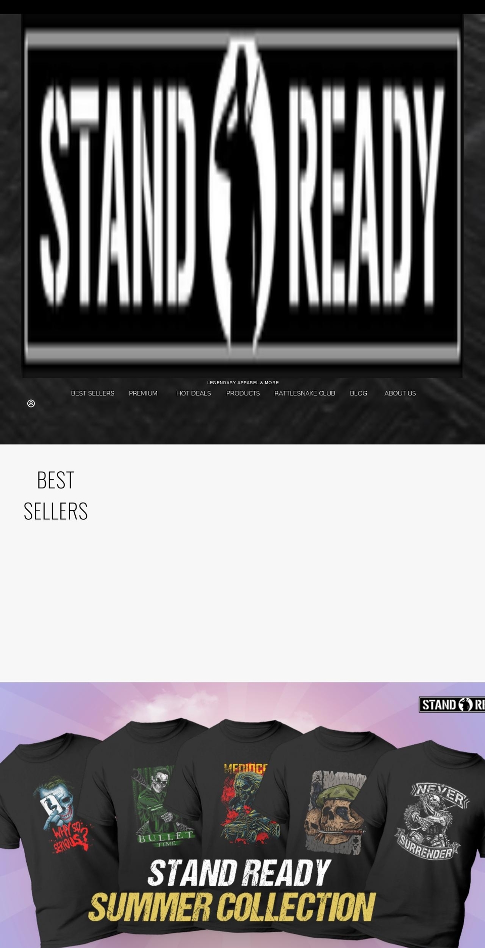 standready.com shopify website screenshot