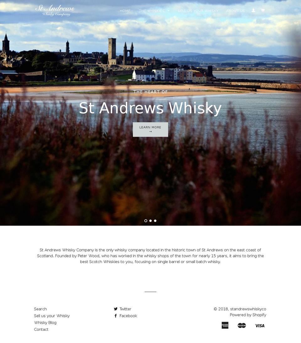 standrewswhiskyco.com — Shopify storefront screenshot