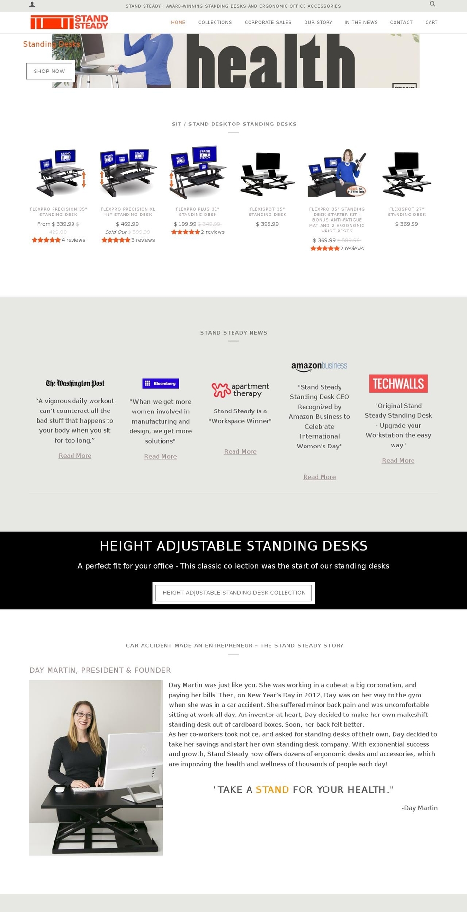standsteadymain Shopify theme site example standsteady.com