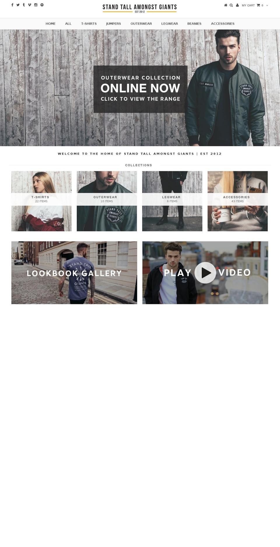 standtallamongstgiants.co.uk shopify website screenshot