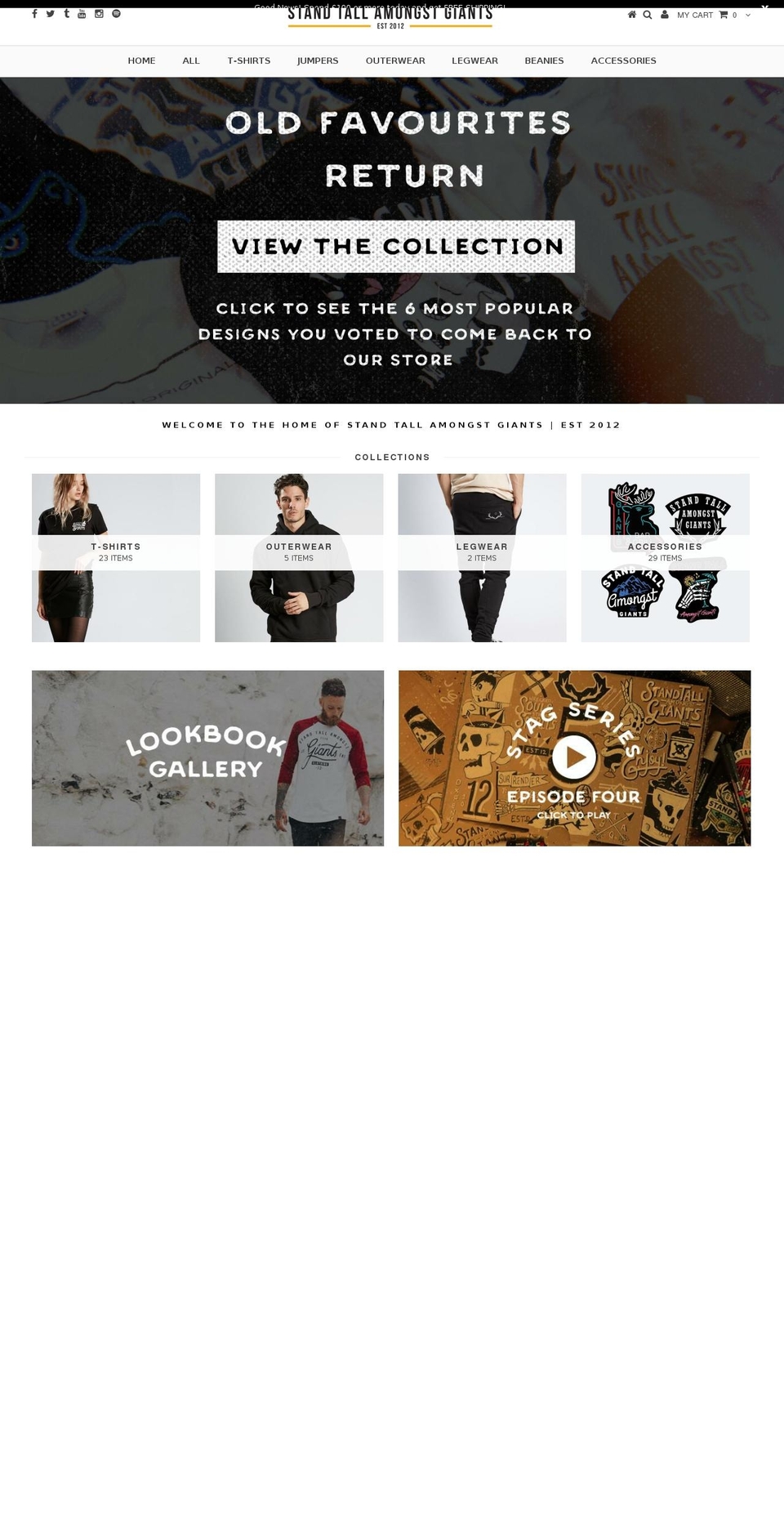 standtallamongstgiants.com — Shopify storefront screenshot