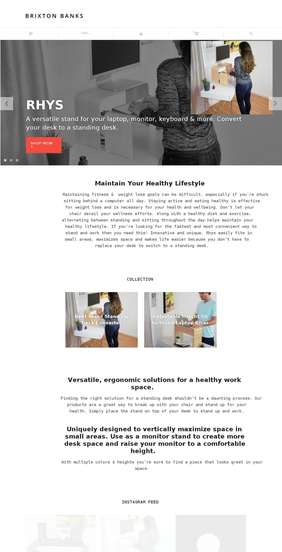 standupdeskconverter.com shopify website screenshot