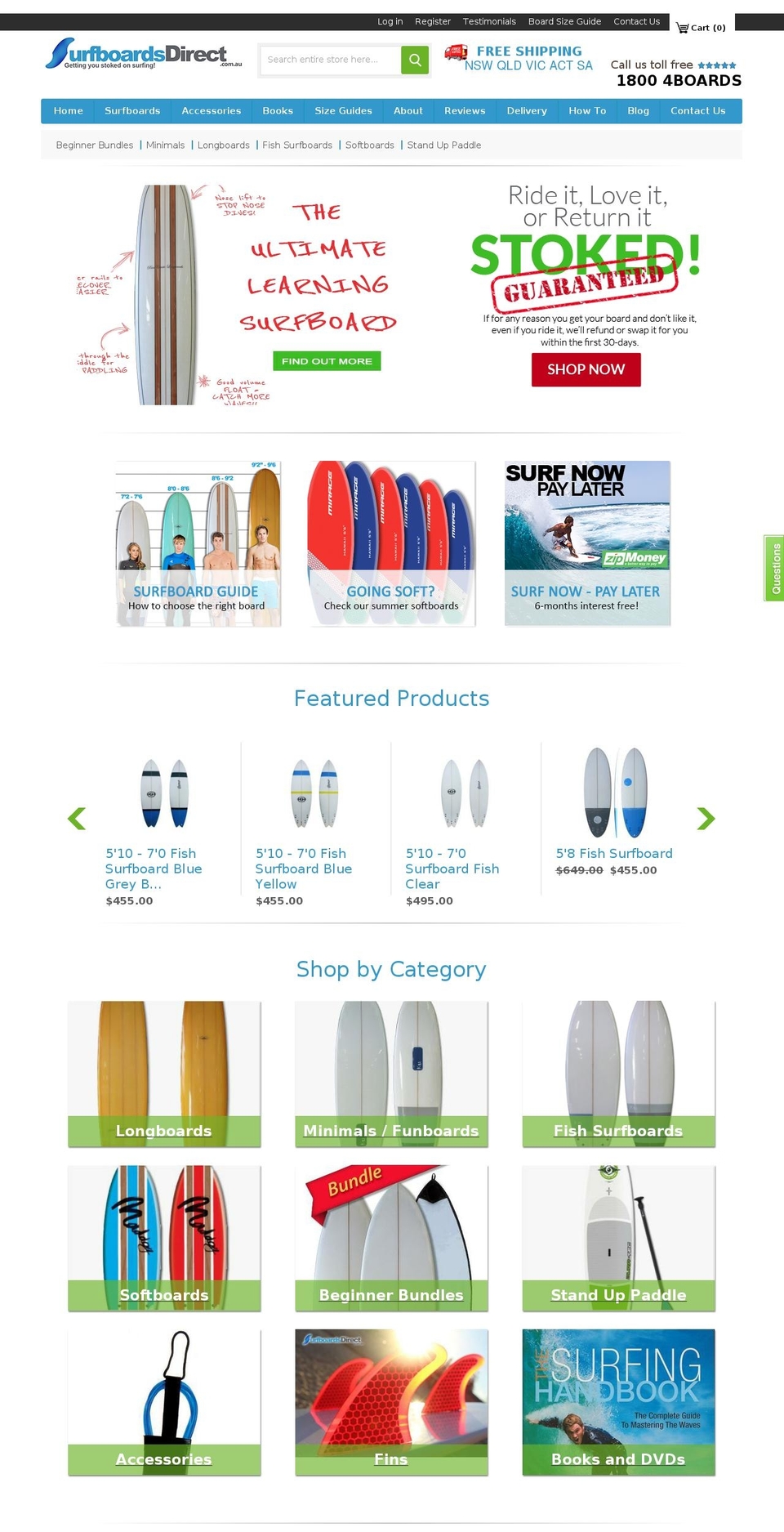 surfboards Shopify theme site example standupsdirect.com