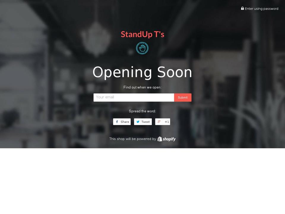 standupts.com shopify website screenshot