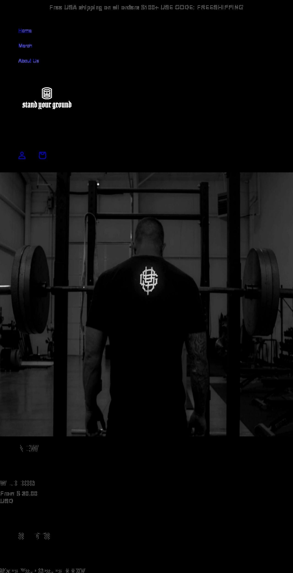 standyourgroundapparel.com shopify website screenshot