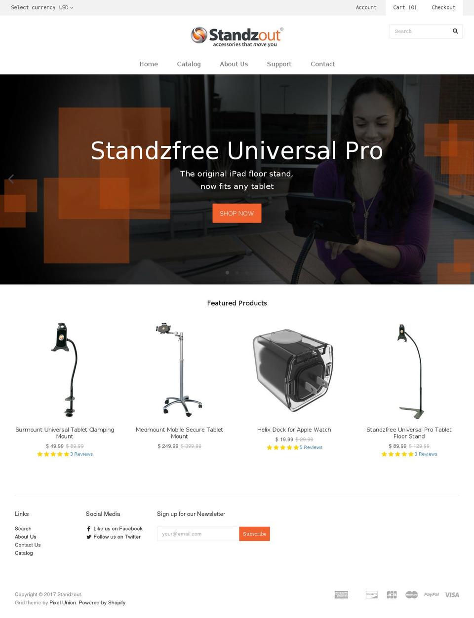 Copy of Grid Shopify theme site example standzfree.com