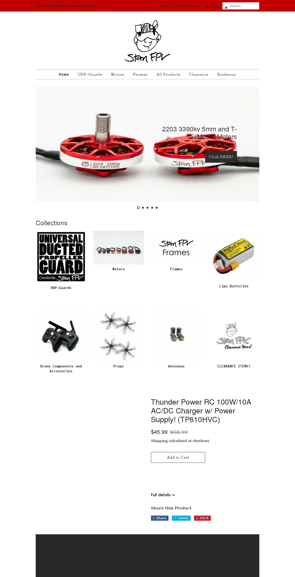 stanfpv.com shopify website screenshot