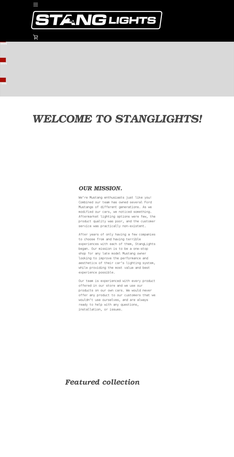 stanglights.com shopify website screenshot