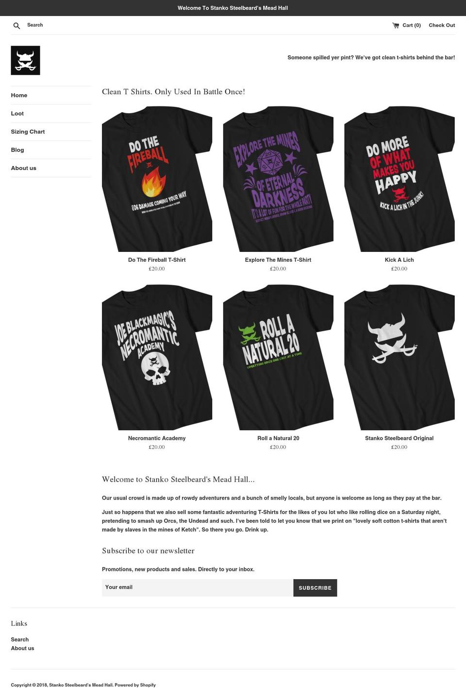 stankosteelbeard.com shopify website screenshot