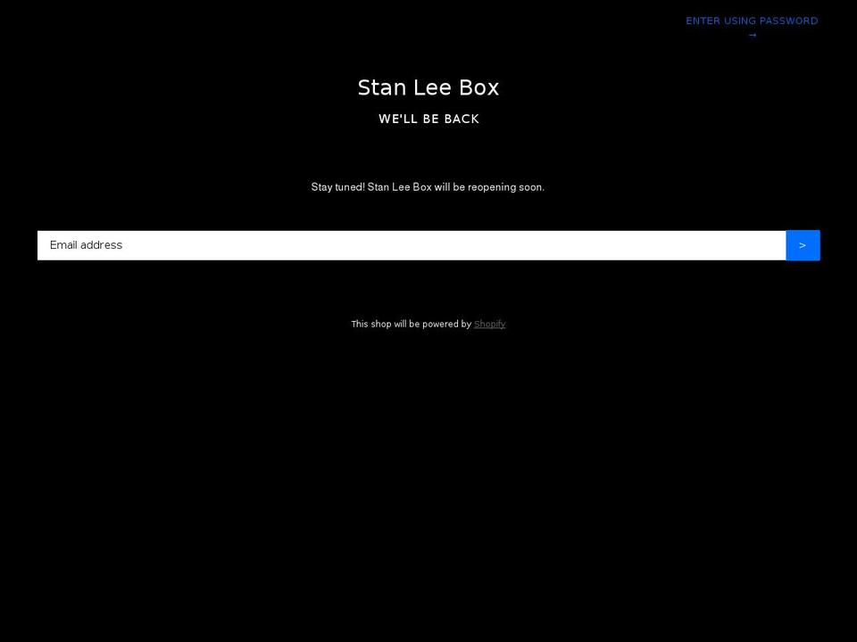 stanleecomicbox.com — Shopify storefront screenshot