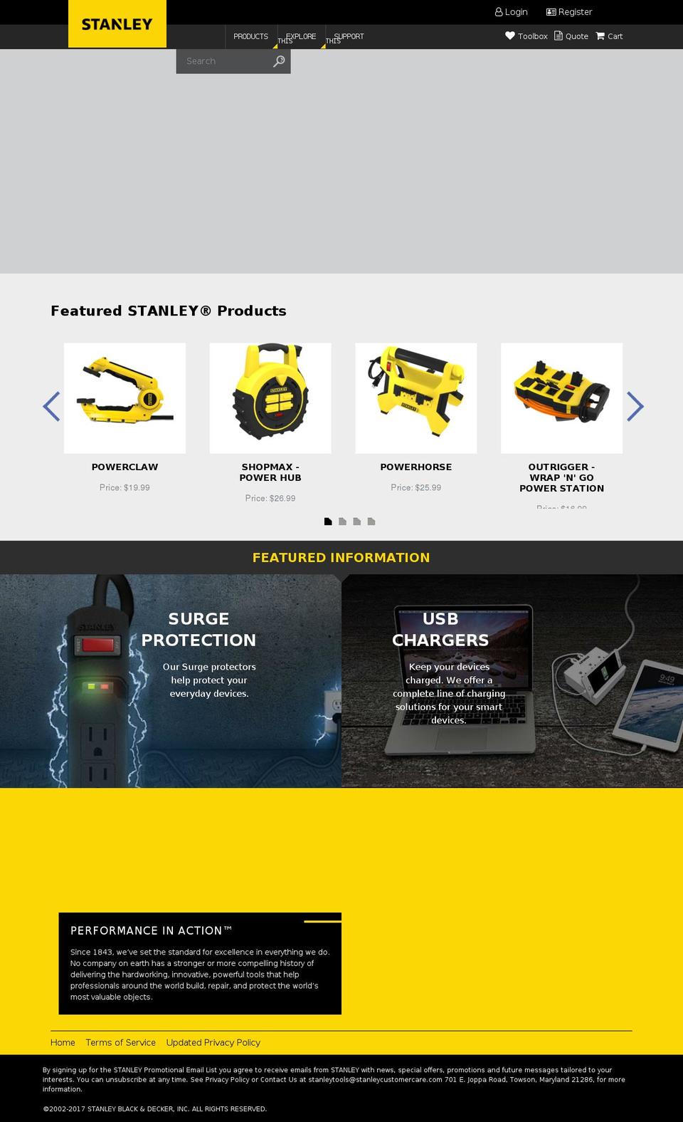 stanleyacpower.com shopify website screenshot