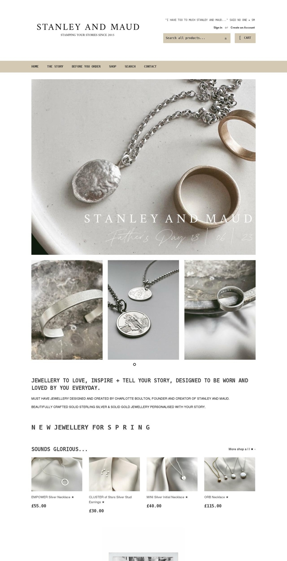 stanleyandmaud.com shopify website screenshot