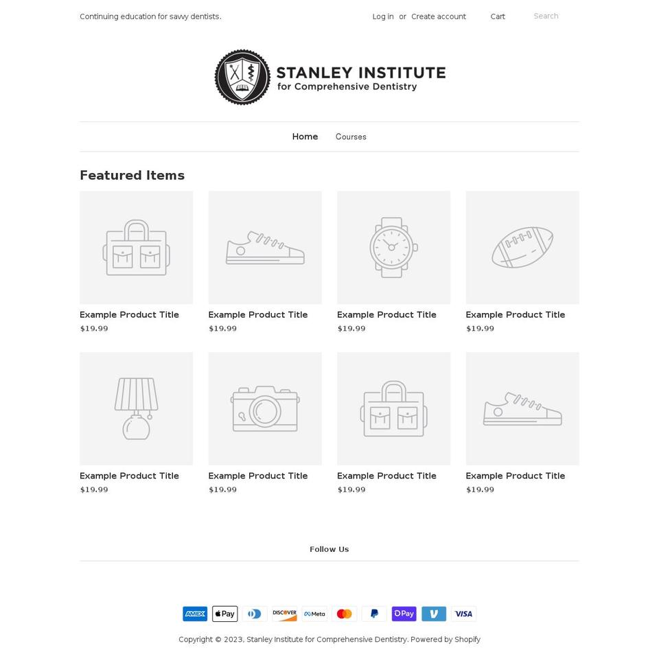 stanleyinstitute.myshopify.com shopify website screenshot