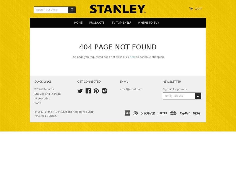 stanleytvshelf.com shopify website screenshot