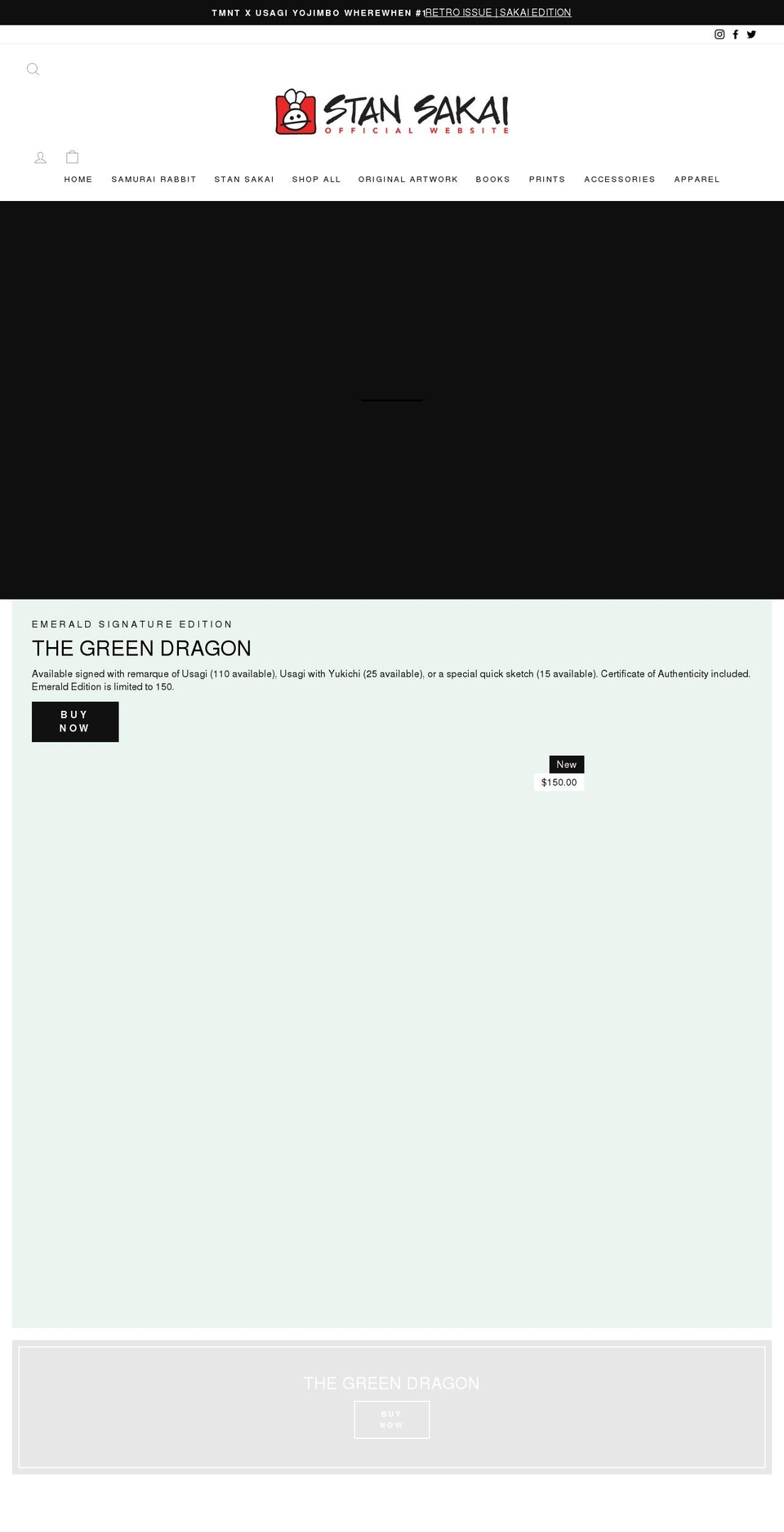 stansakai.com shopify website screenshot