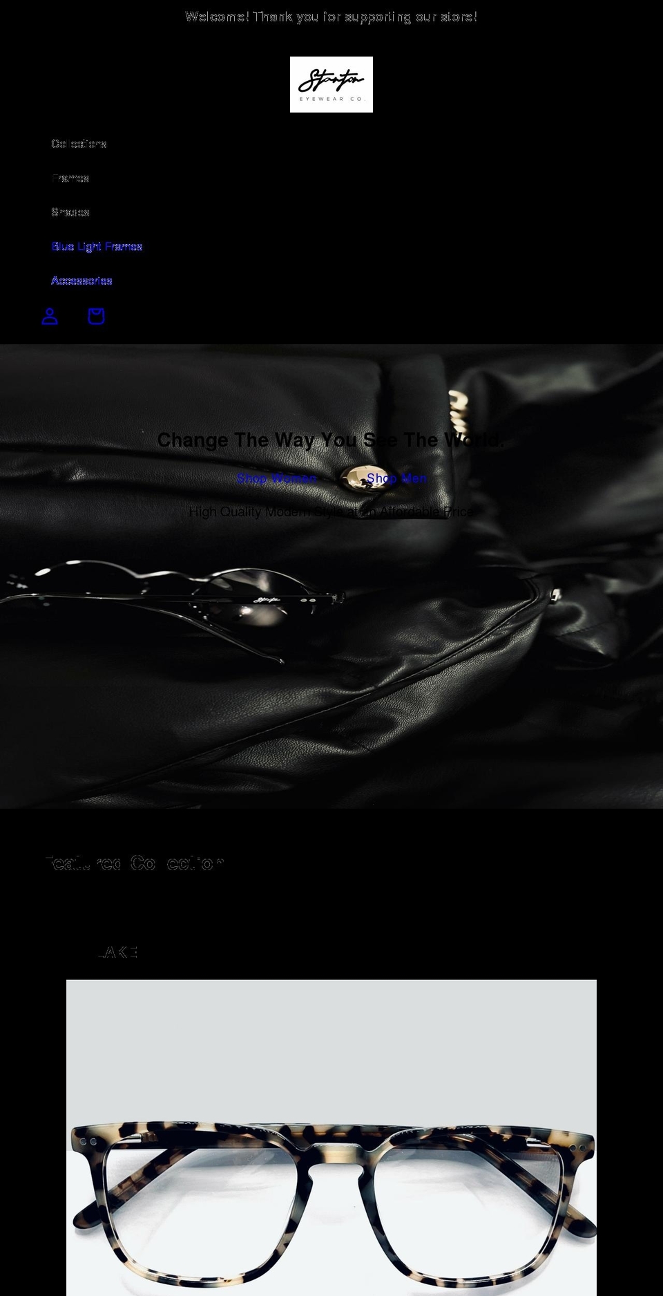 stantoneyeco.com shopify website screenshot