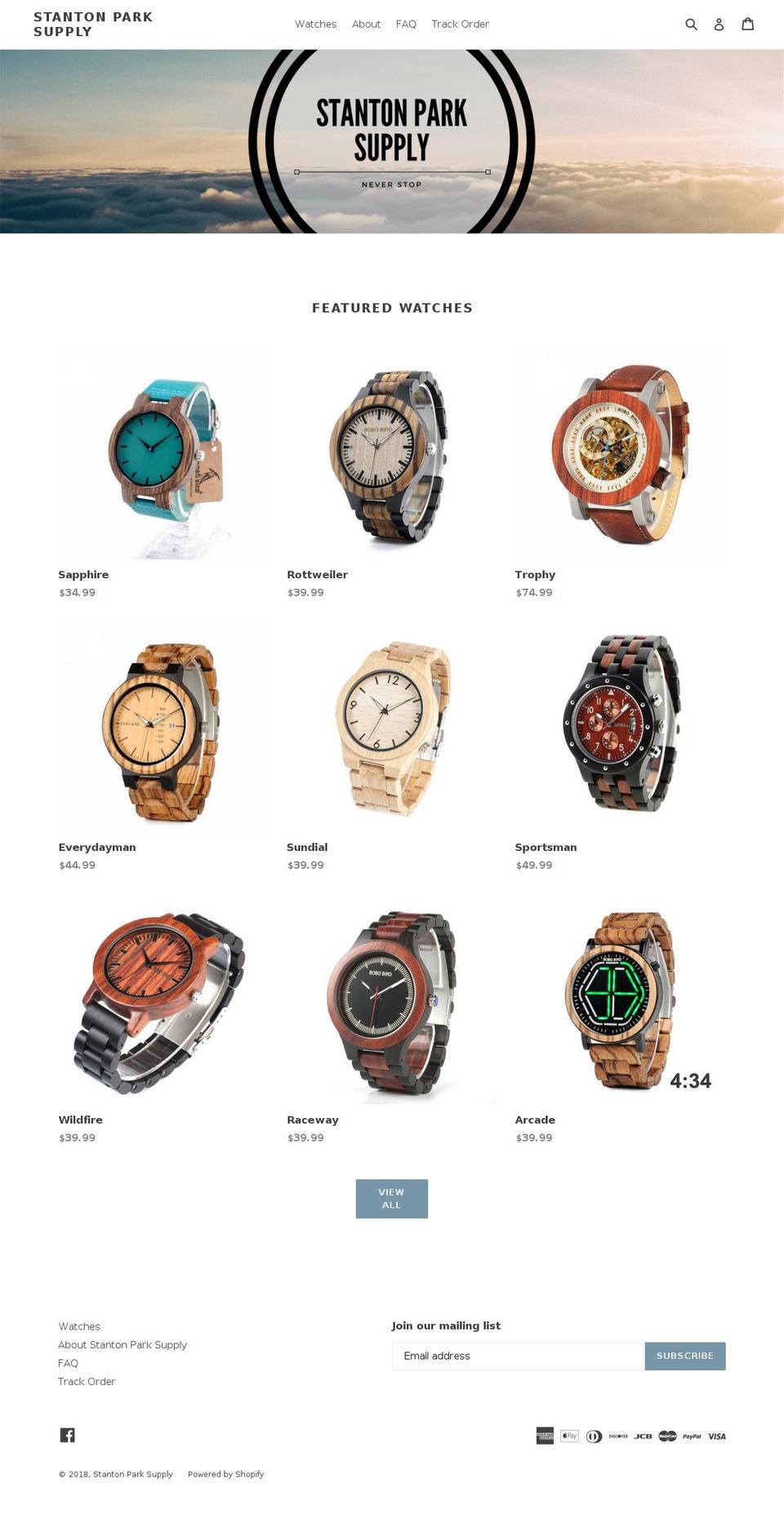 stantonparksupply.com — Shopify storefront screenshot