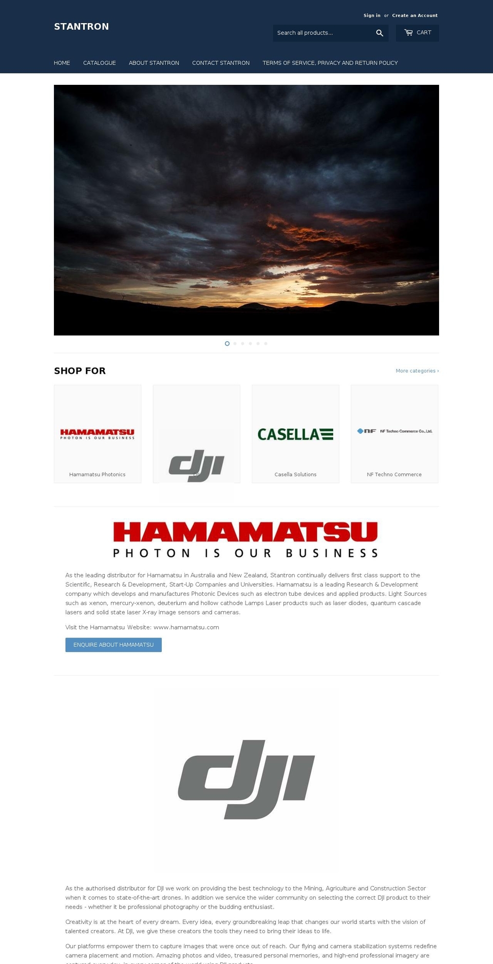 stantron.com.au shopify website screenshot
