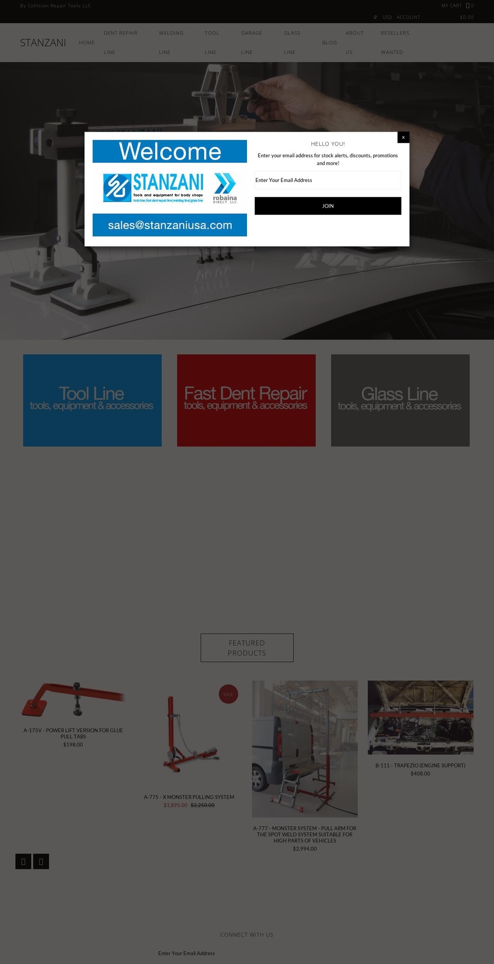 stanzaniusa.com shopify website screenshot
