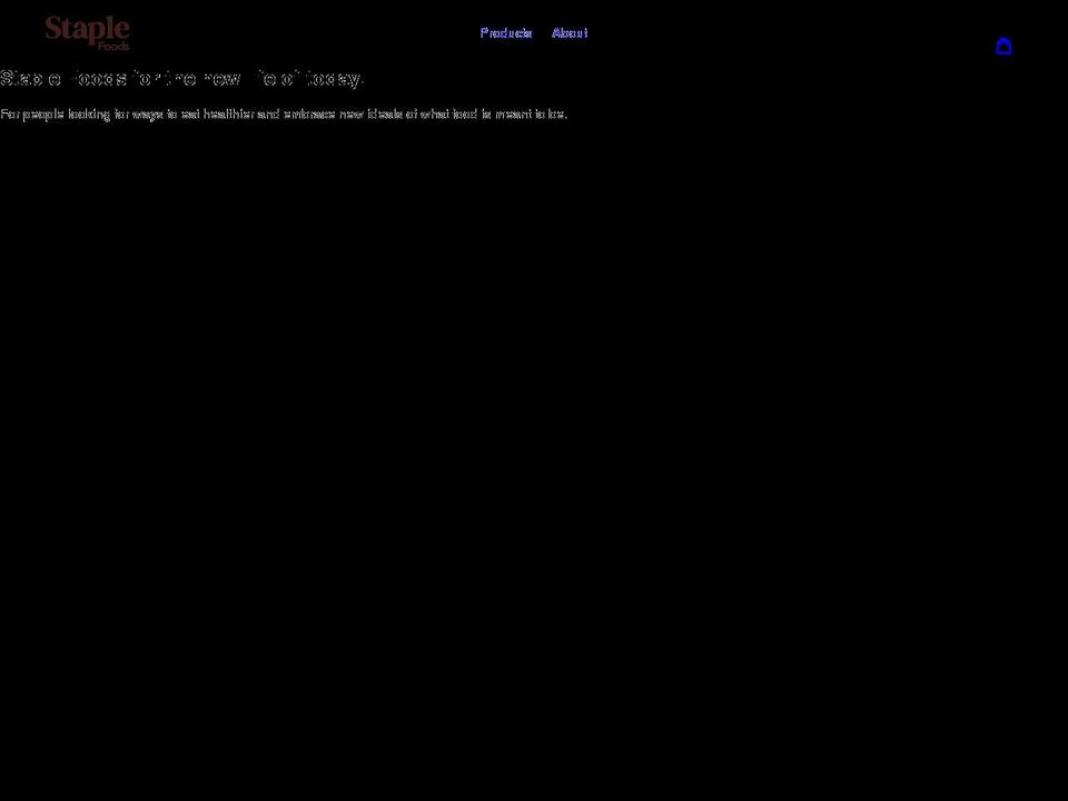 staplefoodproducts.com shopify website screenshot
