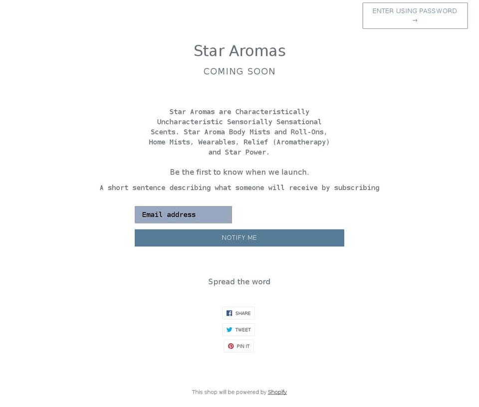 Star Shopify theme site example stararomas.com