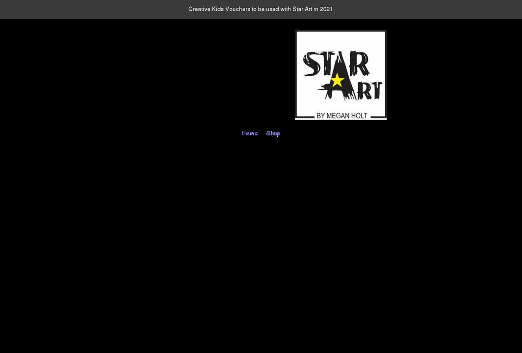 starartbymeganholt.com shopify website screenshot