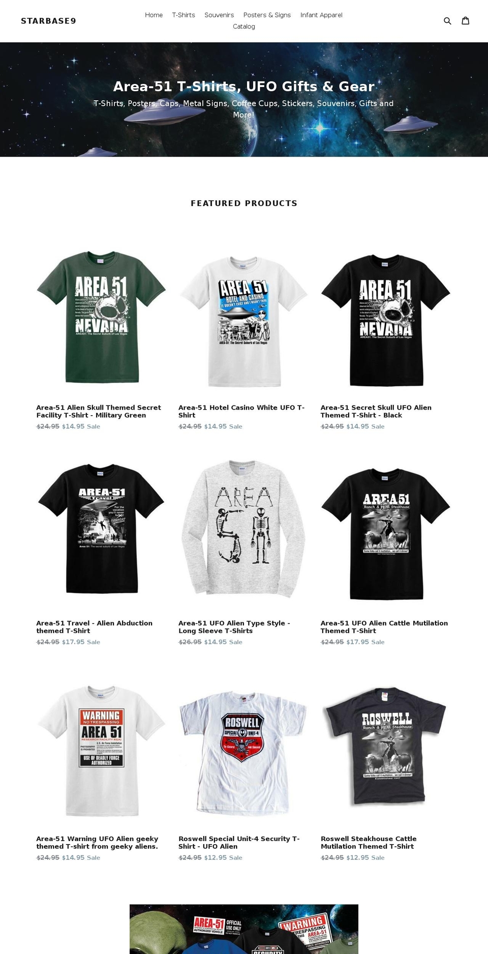 starbase9.com shopify website screenshot