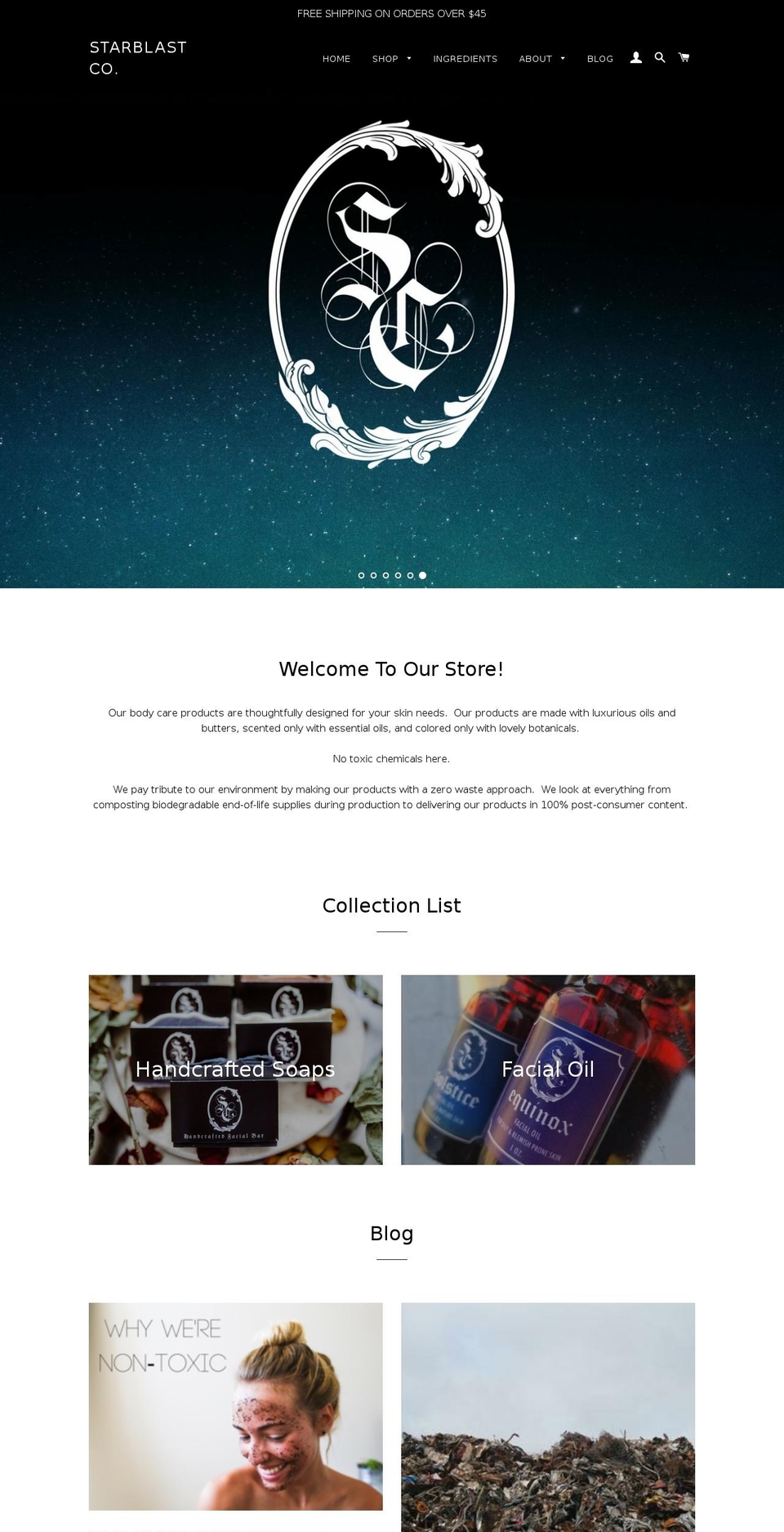 starblastco.com — Shopify storefront screenshot