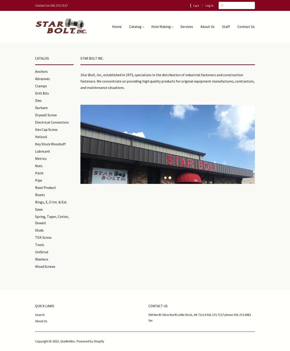 starboltinc.com shopify website screenshot