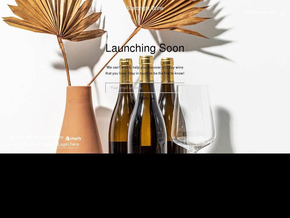 starbrightwine.com shopify website screenshot