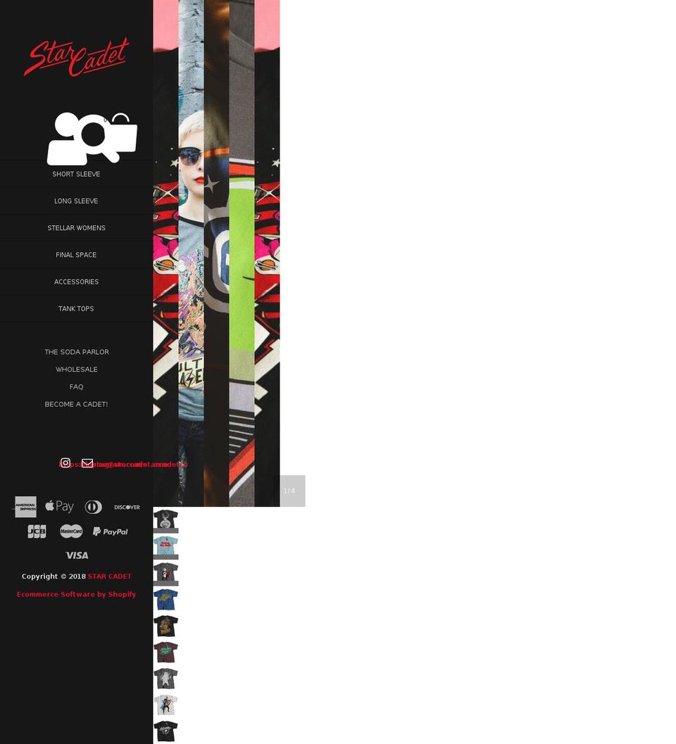 starcadet.com shopify website screenshot