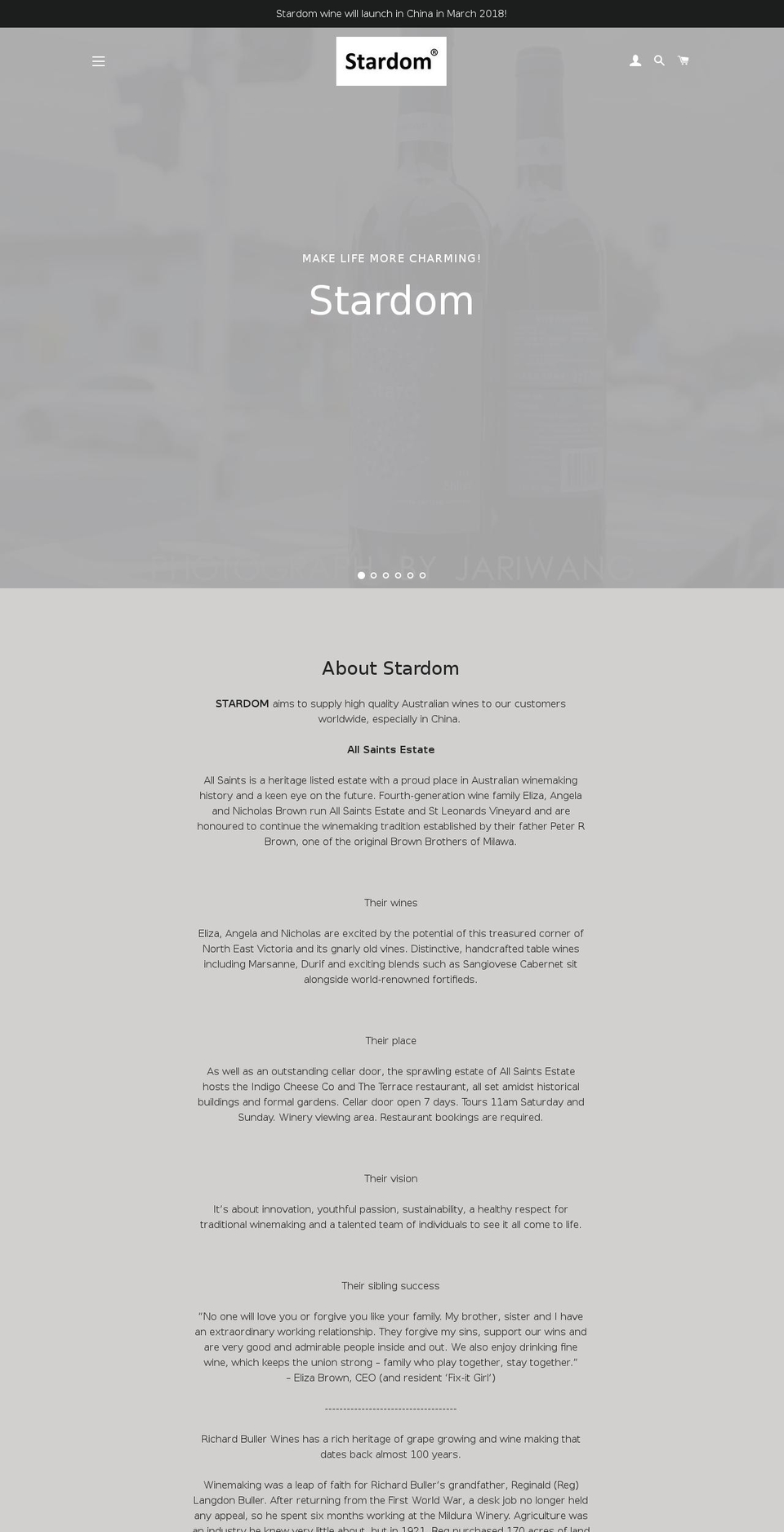 stardom.com shopify website screenshot