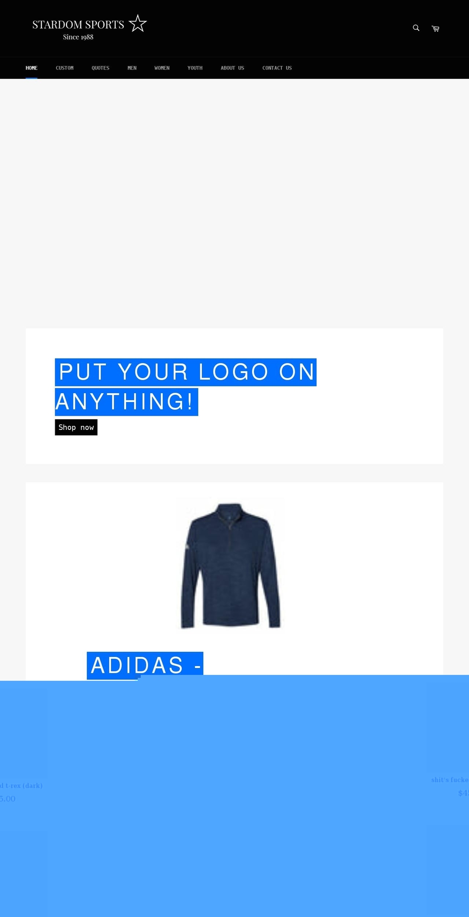 stardomsports.ca shopify website screenshot