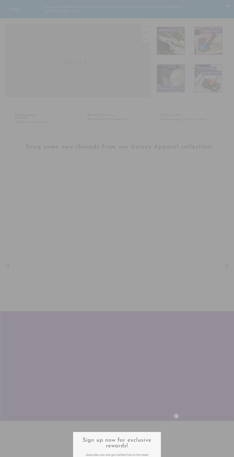 stardrop.com.au shopify website screenshot