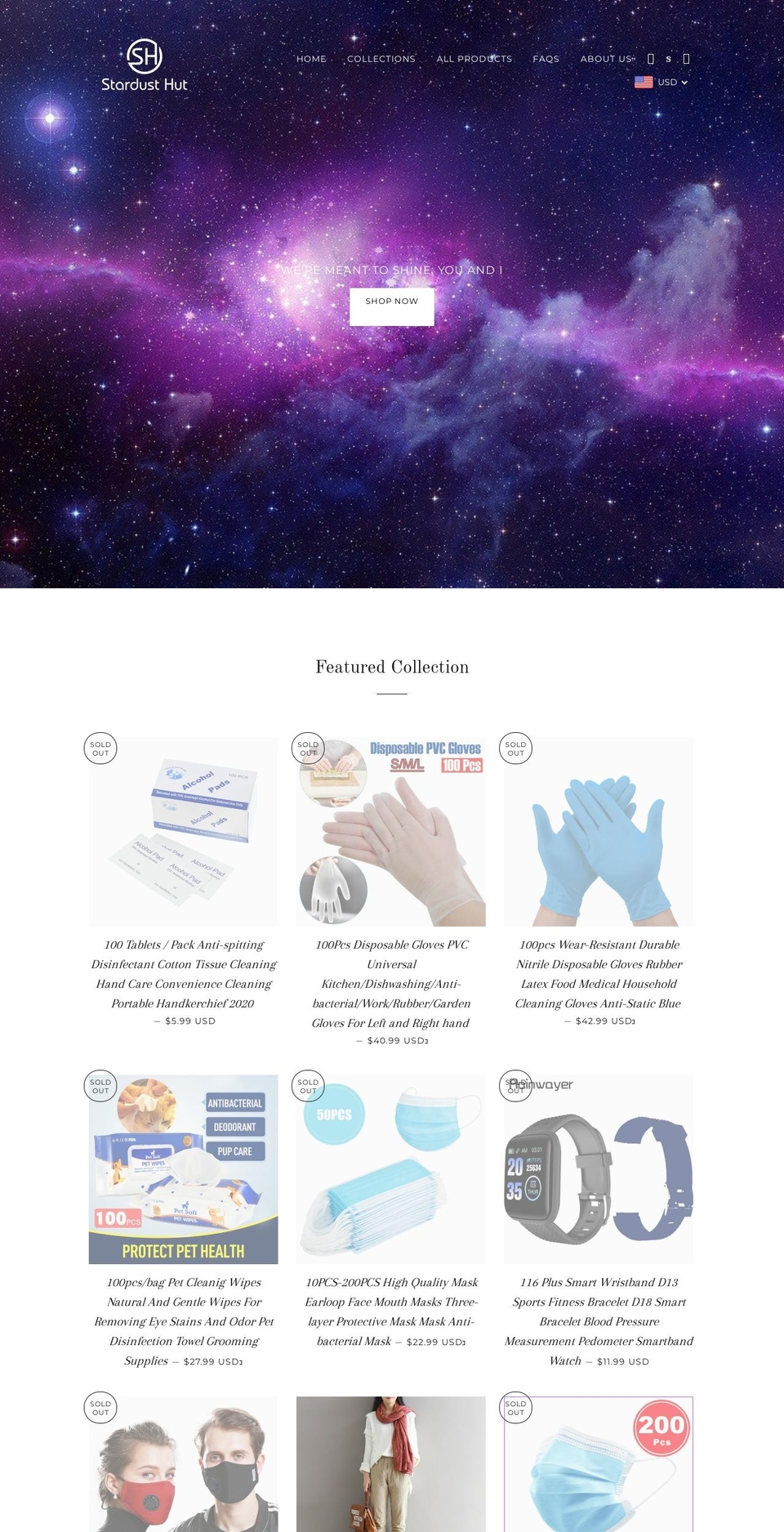 stardust-hut.com shopify website screenshot