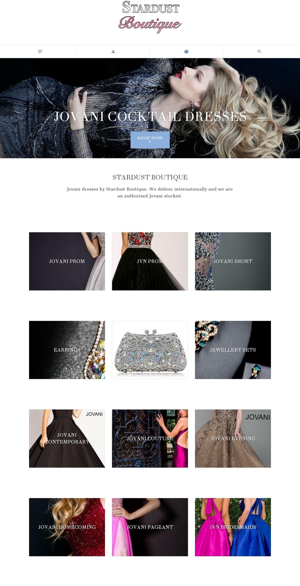 stardustboutique.com shopify website screenshot