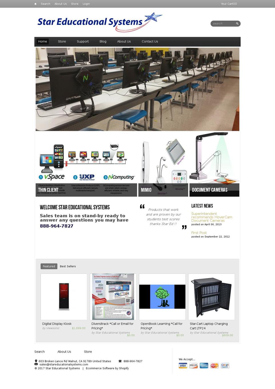 min Shopify theme site example stareducationalsystems.com