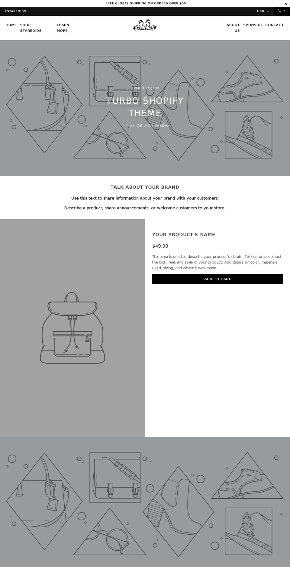 v1 Shopify theme site example stareoids.com